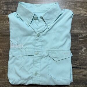 Huk Fishing Mens Medium Shirt LS Perforated Performance Fabric Bassmasters